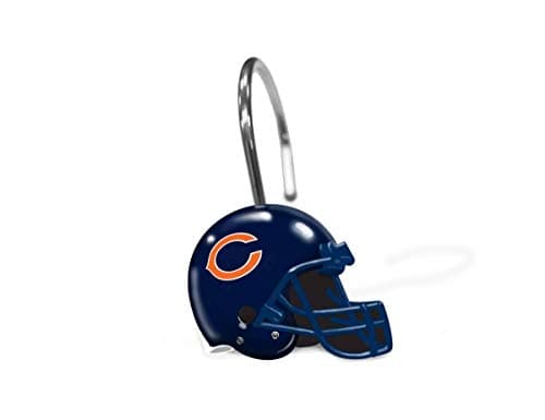 NFL Chicago Bears Shower Curtain Rings, One Size, Set of 12
