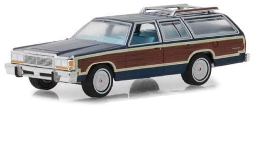 rivertoys 1/64 Full-Size Station Wagon Car 1979 Midnight Blue