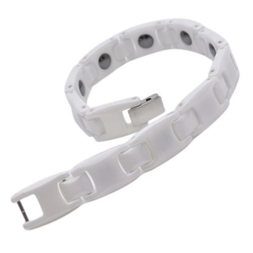 Kstyle Jewelry 10mm White Tungsten Magnetic Hematite Mens Bracelet 7.9" B658