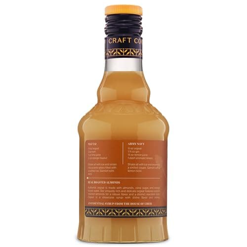 Liber & Co. Almond Orgeat Syrup (12.7 oz) - Craft Cocktail Mixer Made with California Almonds & Orange Blossom Water - Essential for Authentic Mai Tais, Tiki Drinks, and Coffee