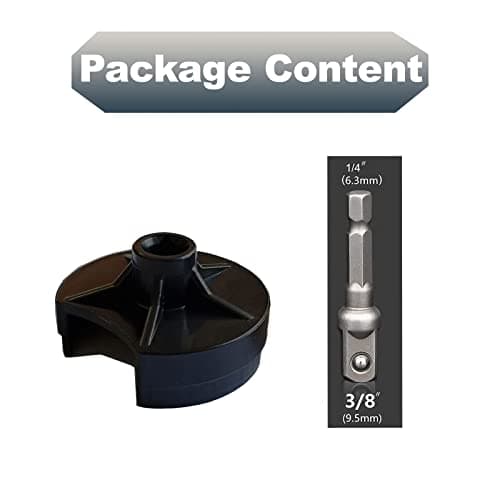 Addi Knitting Machine Adapter Hex Bit Power Driver Attachment for Drill Quick Knit Power Adapter Crank Handle Adapter for Addi Express (22 Needles)/King Size (46 Needles) Black