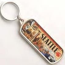 NS SM Seattle Key Chain Stamp Theme Metal With Copyrighted Seattle Magnet