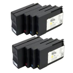 HP 950XL/951XL 8-Pack 2-Set Compatible Ink Cartridges (2K/2C/2M/2Y) CN045AN CN046AN CN047AN CN048AN (#140) for HP Office Jet: OfficeJet Pro 200 series, HP Officejet Pro 251dw Printer, HP Officejet Pro 276dw Multifunction Printer, HP Officejet Pro 8100 series, HP Officejet Pro 8100 ePrinter - N811a/N811d, HP Officejet Pro 8600 series, HP Officejet Pro 8600 e-All-in-One Printer - N911a, HP Officejet Pro 8600 Plus e-All-in-One Printer - N911g, HP Officejet Pro 8600 Premium e-All-in-One - N911n By Tonerdeal