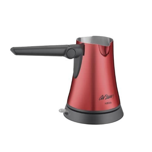 ARZUM MIRRA 1st Quality Renowned Turkish Greek Coffee Maker Briki Electric Machine Briki Jazwa Stainless Steel RED by Arzum