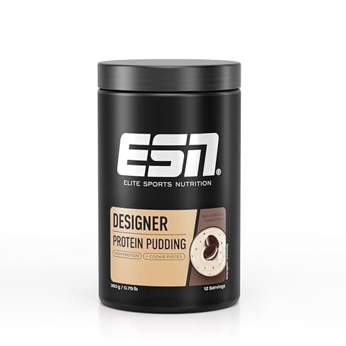 ESNDesigner Whey Protein Pudding, Dark Cookies and Cream, 360 g, 0,79 lbs - 12 Servings High Protein Pudding