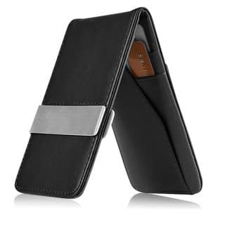Zodaca Slim-fit Leather Detachable Money Clip Wallet with 4 Card Slots Black 1890893