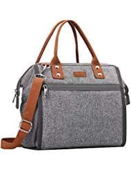 Insulated Lunch Bag, MOKALOO Large Capacity Lunch Tote Box With Removable Shoulder Strap, Multi-functional Reusable Thermal Snacks Cooler Bag for Men, Women