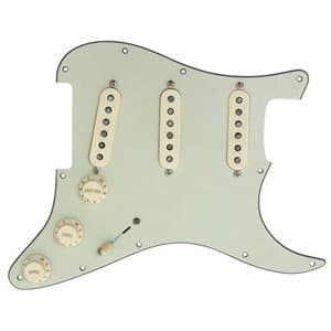 Twilight Lindy Fralin Blues Special Stratocaster Strat Pickup Aged White on Mint Green Loaded Pickguard Regular 11 Hole with Bassplate and Blender Pot