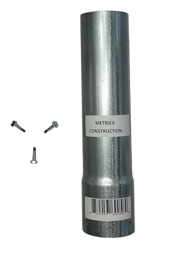 Fence Post Extender 2-3/8 Inches, Length (Rise) 36 inches, Color Silver