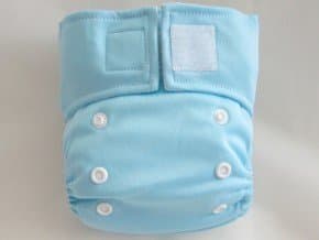 Kawaii Pure & Natural Newborn Cloth Diaper with 2 Microfiber Inserts in Light Blue