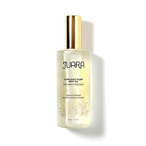 JUARACandlenut Glow Body Oil | Deluxe Hydration for Skin, Hands, Feet, Hair | Lightweight Formula | Moisturizing Treatment | Dry Skin Therapy | Paraben and Sulfate Free | 4 oz (Candlenut)