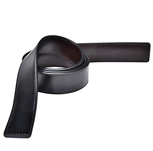 100% Real Leather Reversible Belt Straps In Black/Brown, Ferragamo Custom Fit (Adjustable From Size 30" To Size 40")