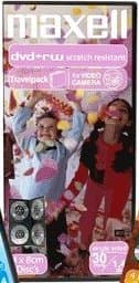 Pack of 4 - MAXELL 8CM DVD+RW - 30 minutes 1.4GB - Camcorder DVD discs