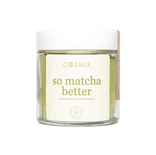 cosmix So Matcha Better : Ceremonial Grade Matcha Is Rich In Anti-Oxidants,Improves Focus & Energy Levels,Boosts Metabolism & Provides Mental Calmness, Coffee Alternative,50 Grams,Matcha Tea Powder