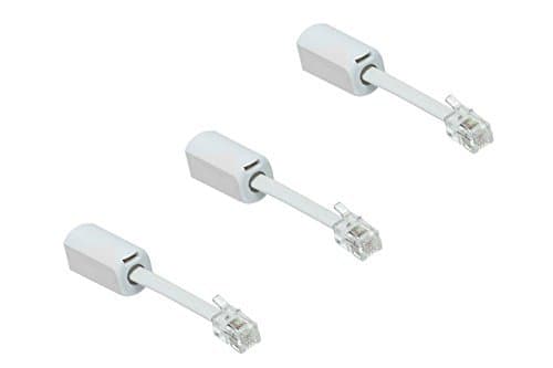 3 x Master Cables Telephone Cord Detangler, Uvital Anti-Tangle Telephone Handset Cable 360 Degree Rotating Landline Swivel Cord Untangler Clear