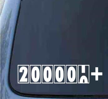 200,000 + Miles - JDM Sticker Decal import truck diesel 4x4 funny car vinyl