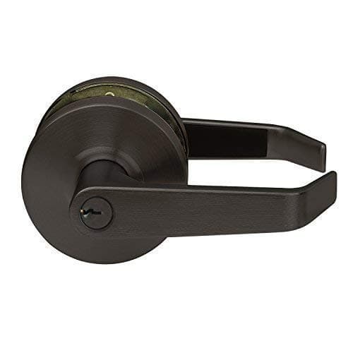 - Lawrence Commercial Lever Door Lock - Heavy Duty Locking Commercial Door Handle Keyed Entry, Grade 2 Door Handle with Lock and Key - Oil Rubbed Bronze, Entrance/Keylock Function Embassy Series