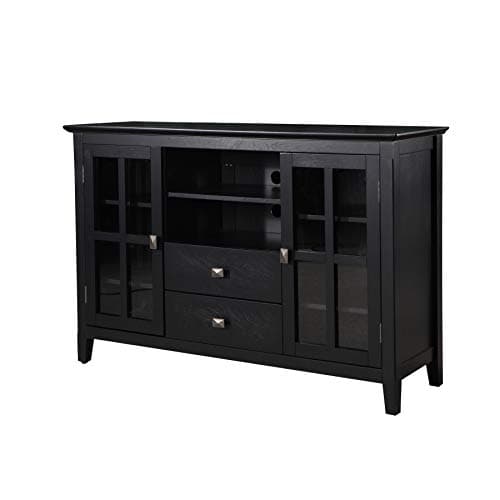 Phoenix Home Wood TV Media Stand, Black