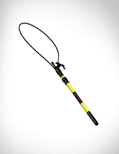 Extendable Fiberglass Boat Hook with Flexible Loop & Quick-Lock System - Adjustable 2-8ft Pole with Rubber Guard - Marine Rope Hook & Line Handling Tool