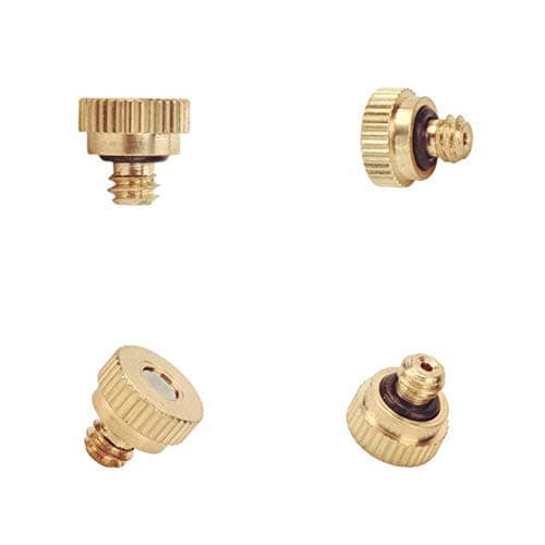 Khanjan 4pcs/lot 0.3mm Brass Misting Mist Nozzle Spray Sprinkler Hole Atomizing Nozzle Fitting for Garden Sprayer Garden Tool