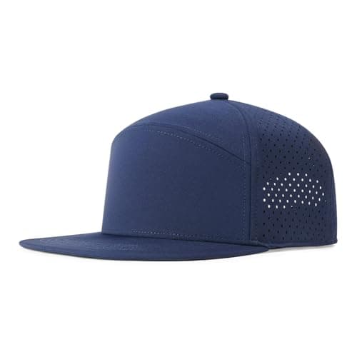 Men Flat Brim Adjustable Performance Hat Snapback Laser Perforated Baseball Cap
