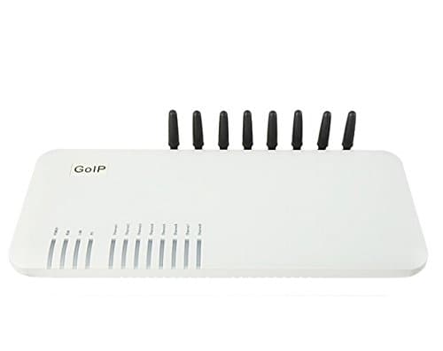 GSM VoIP gateway 8-channel GSM GoIP 8 Sim cards 7 years warranty + FREE LCD USB Voltage&Current Meter Tester