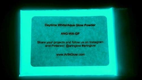 Art 'N Glow In The Dark Pigment Powder - 12g - Neutral And Fluorescent Colors (Neutral Aqua) - 10+ Colors Available