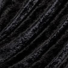FAT QUARTER OF BLACK CRUSHED VELVET FABRIC ***FREE POST*** BLACK CRUSHED VELVET VELOUR STRECHY/STRETCH MATERIAL JET BLACK Fat Quarter