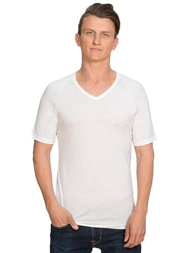 Brass Monkeys - 100% Pure Merino Wool - V Neck Shirt - New Zealand Made - Warm & Soft, Thermal Undershirt