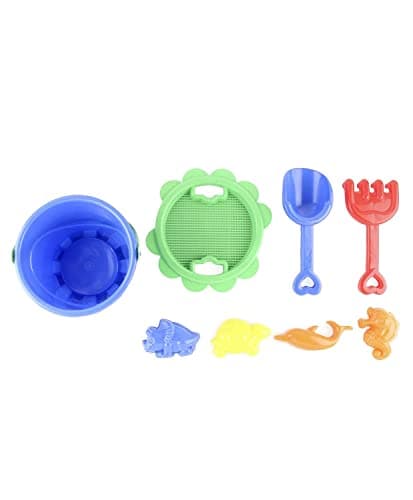 Little Fingers Beach Play Set for Kids/Sand Play Set with Bucket,Shovels & Molds/Beach Toys for Toddlers/Toddler Gardening playset/Beach Toys Gift Basket/Digging kit for Kids (Large),Multicolor