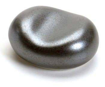 Gray Stone Indented Japanese Chopstick Rest; 1 Rest