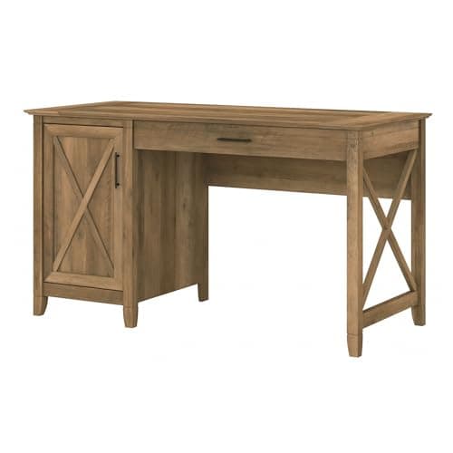 Bush Home Key West Computer Desk with Storage | Farmhouse PC Table for Home Office in Reclaimed Pine | 54W x 24D