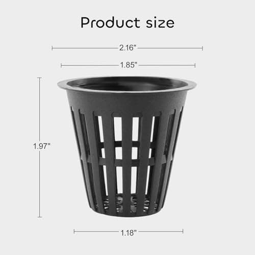 GROWNEER Net Pot, 100 Pcs 2 Inch Garden Slotted Mesh Net Cups, Heavy Duty Hydroponic Cups Mesh Pots with 50Pcs Plant Labels, Hydroponic Planting Pots Grow Basket for Indoor or Outdoor Growing