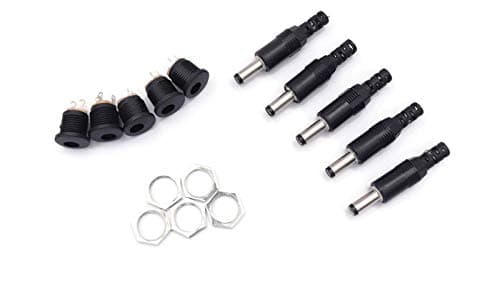 Electronic Spices DC Jack Connector Male Plug & Female Socket Panel Mount PAIR OF 5