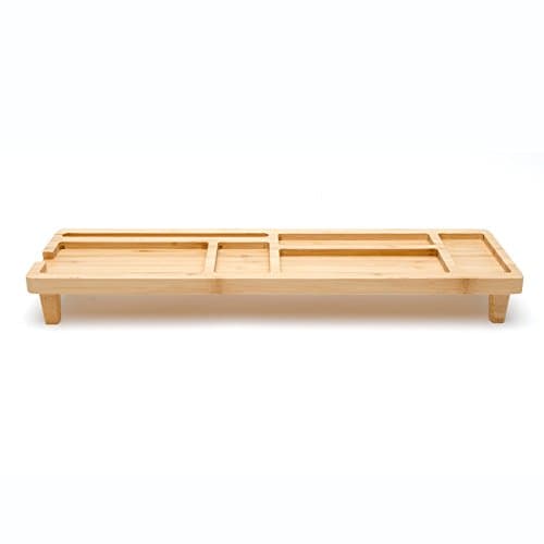 Office Desktop Computer Desk Keyboard Shelf Storage Wood Exquisite Craft Bamboo Keyboard Shelf Magnet