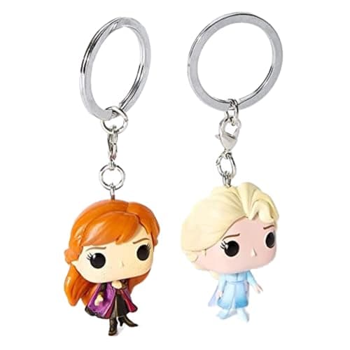 Funko POP! Keychain: Disney Frozen 2-2pk - Anna and Elsa Novelty Keyring - Collectable Mini Figure - Stocking Filler - Gift Idea - Official Merchandise - Movies Fans - Backpack Decor