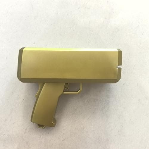 Sbrvaniy Newest Super Gun Shooter Playing Spary Make it Rain Cash Gun Prop Bill Dispenser Shooter (Gold)