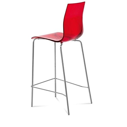 Domitalia Gel-Sga Stool in Transparent Red