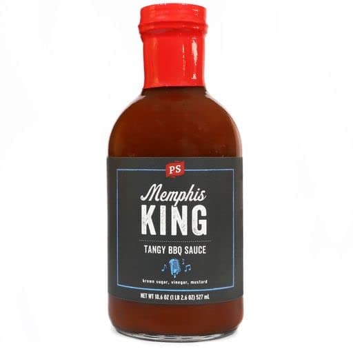 Memphis King Tangy BBQ Sauce - Smoky, Sweet and Tangy All-Purpose Sauce for Marinating, Glazing, Basting, Dipping - Great on Ribs, Chicken, Pulled Pork, Burnt Ends, Tenderloin and more