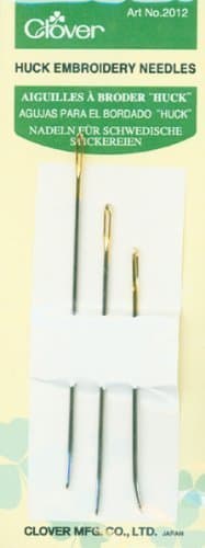 CloverHuck Embroidery Needles, Gold/Silver, 2