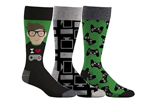 Densley & Co Men's Retro Gamer 3-Pack Dress Socks