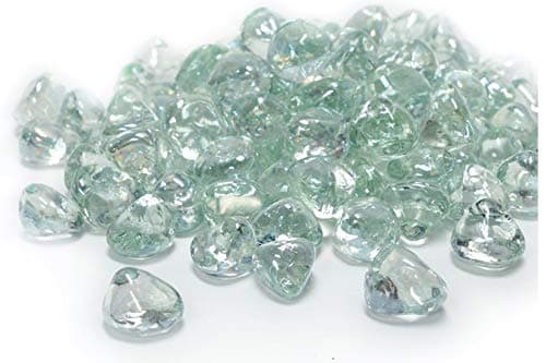 Golden Flame 10-Pound Fire Glass 1-Inch Crystal Ice Reflective Fire-Diamonds