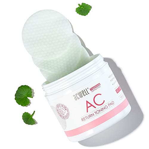 [ACWELL] AC Returning Toning Pads, Pore Care Toner Pads(50ea) for irritated skin, Balancing skin pH to Smooth and Soothe skin Removing Dead Cells