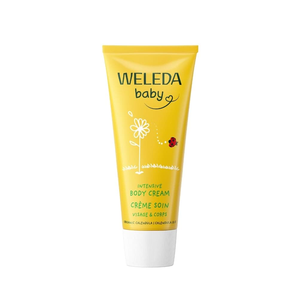Organic Baby Calendula Care Cream Body & Face 75 ml - Natural Cosmetics Face Cream / Skin Cream with Sesame Oil & Lanolin for Care of Dry Skin Baby Care Moisturising Cream for Babies and Children