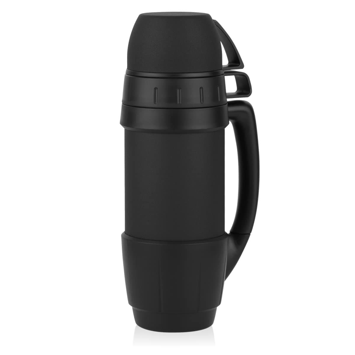 Kaave Thermo Bottle “bigBoy“ - 1l, 1.2l | Stainless Steel Flask for Hot Drinks | Vacuum Insulated with 2 Cups - BPA Free | Perfect for Hot Coffee & Tea Outdoor, Camping Work - Everywhere
