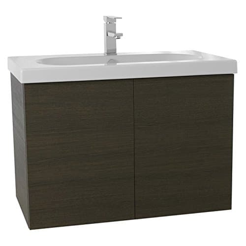 Iotti TR09 Trendy Bathroom Vanity with Ceramic Sink, 31", Grey Oak