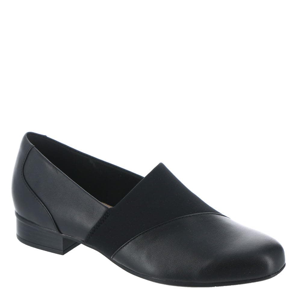 Clarks Women's Juliet Gem Loafer, Black Leather, 5