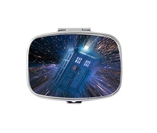 Doctor Who Tardis Police Box Custom Unique Design Photo Rectangle stainless steel Silver Pill Box Case Jewelry box or wallet