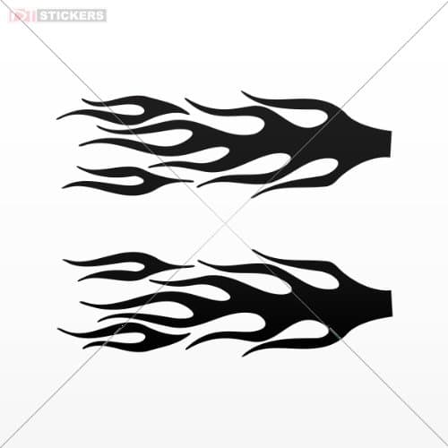 Decals Stickers Flames Vinyl Art Decor Laptop Notebook Car Window Size: 4 X 1.3 Inches Black
