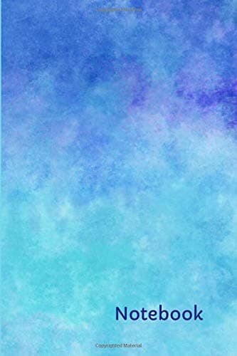 Notebook: 200 pages(Thick), 6x9 Inches Lined/Ruled, Blue Water Color Cover, Presents/Gifts, Composition Book